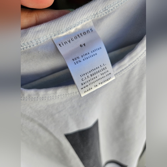 Kids Tiny cottons Letter tee SZ6 - Picture 5 of 8